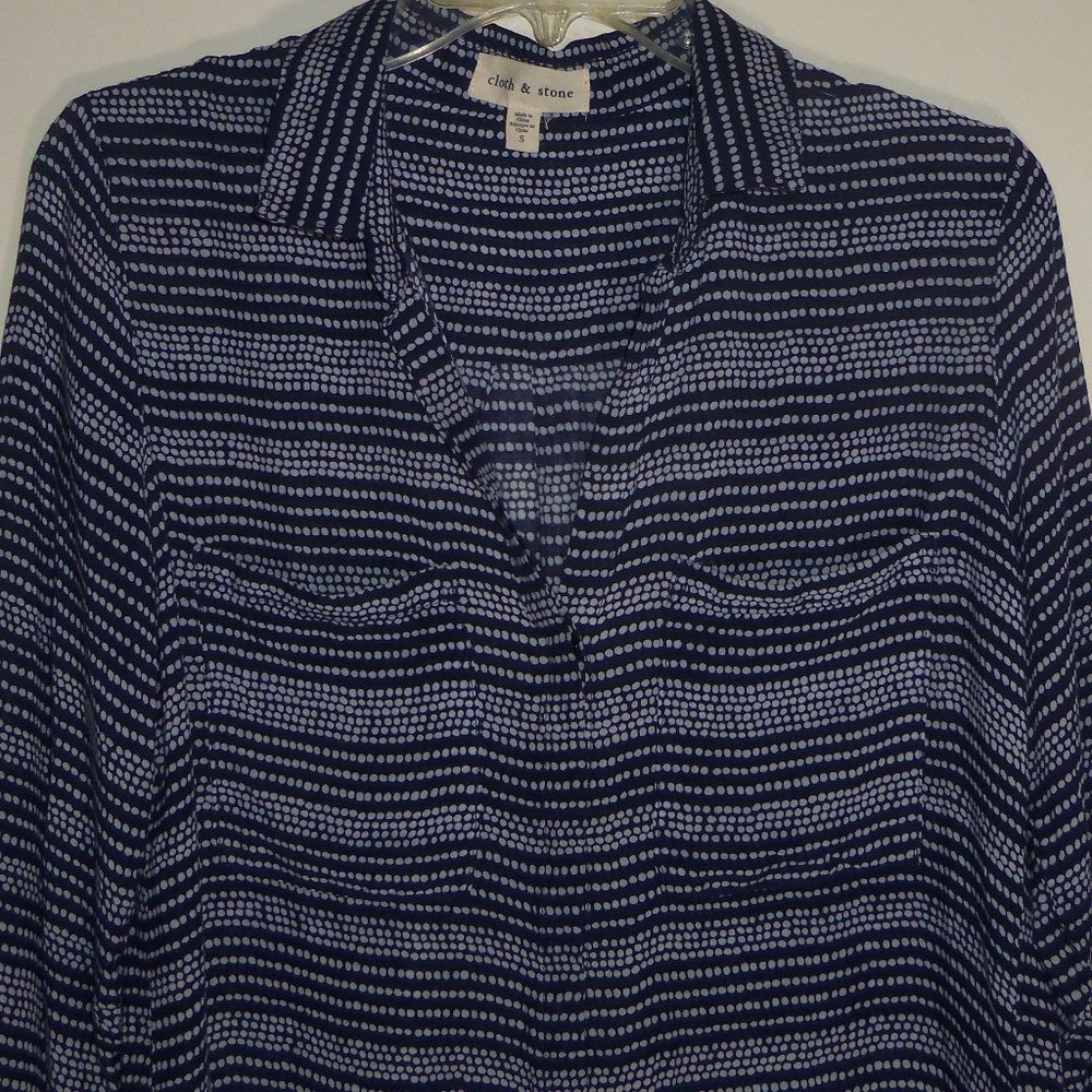 cloth & stone rayon camp shirt size s
